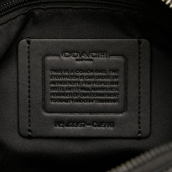 コーチ シグネチャー エリアス ショルダーバッグ CJ510 チャコール ブラック PVC レザー レディース COACH 【中古】