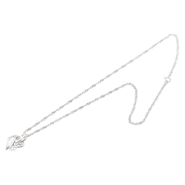Pt900 プラチナ Pt850 プラチナ ダイヤ0.59ct ペンダントネックレス レディース 【中古】
