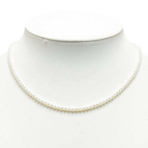 スターリングシルバー パール3.3mm 花 フラワー モチーフ ネックレス レディース 【中古】