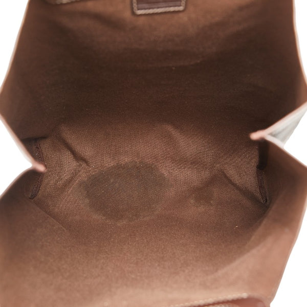 ロエベ アナグラム 総柄 ハンドバッグ トートバッグ ブラウン キャンバス レザー レディース LOEWE 【中古】