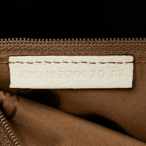 カルティエ マルチェロ ハンドバッグ ショルダーバッグ 2WAY ベージュ ホワイト キャンバス レザー レディース CARTIER 【中古】