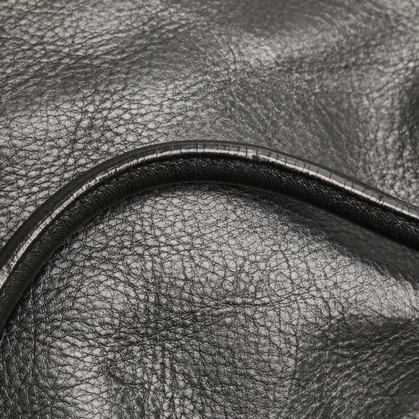 プラダ 三角ロゴプレート ハンドバッグ ブラック レザー レディース PRADA 【中古】