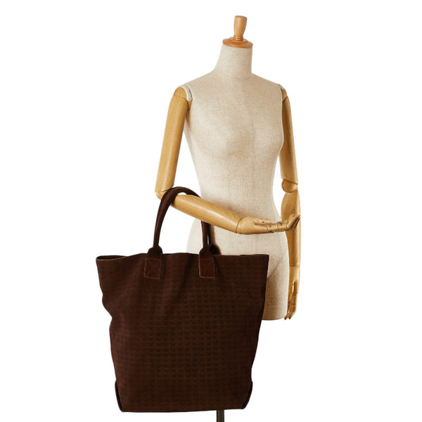 ボッテガヴェネタ バタフライ柄 トートバッグ ブラウン スウェット レディース BOTTEGAVENETA 【中古】