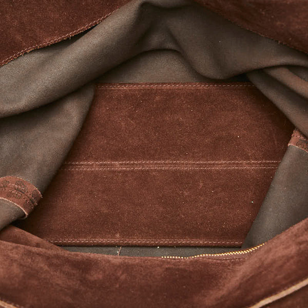 ボッテガヴェネタ バタフライ柄 トートバッグ ブラウン スウェット レディース BOTTEGAVENETA 【中古】