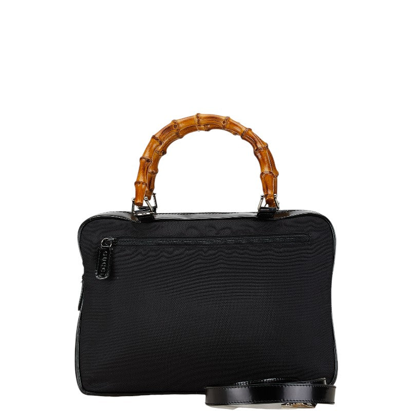 グッチ バンブー ハンドバッグ ショルダーバッグ 2WAY 000 2040 0538 ブラック レザー レディース GUCCI 【中古】