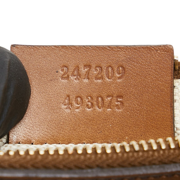 グッチ GGキャンバス トートバッグ ショルダーバッグ 247209 ベージュ キャンバス レザー レディース GUCCI 【中古】