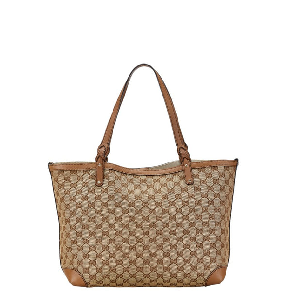 グッチ GGキャンバス トートバッグ ショルダーバッグ 247209 ベージュ キャンバス レザー レディース GUCCI 【中古】