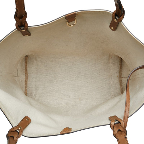 グッチ GGキャンバス トートバッグ ショルダーバッグ 247209 ベージュ キャンバス レザー レディース GUCCI 【中古】