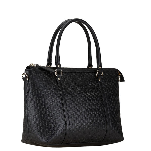 グッチ マイクログッチシマ ハンドバッグ トートバッグ 449656 レザー レディース GUCCI 【中古】