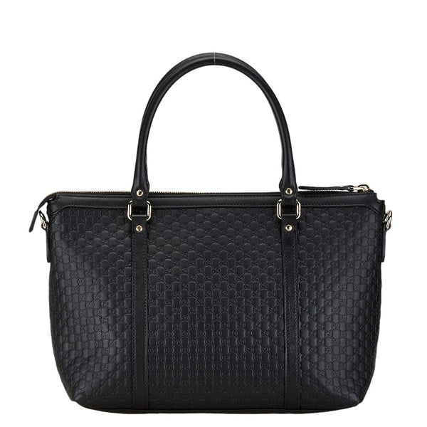 グッチ マイクログッチシマ ハンドバッグ トートバッグ 449656 レザー レディース GUCCI 【中古】