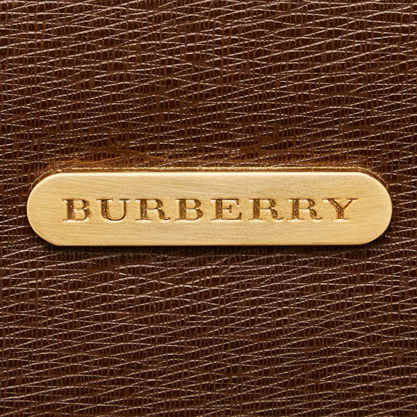 バーバリー ノバチェック シャドーホース ハンドバッグ トートバッグ ブラウン レザー レディース BURBERRY 【中古】