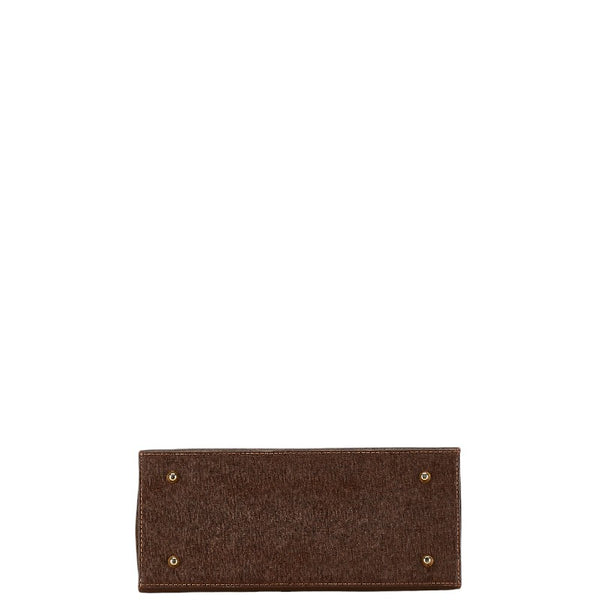 バーバリー ノバチェック シャドーホース ハンドバッグ トートバッグ ブラウン レザー レディース BURBERRY 【中古】