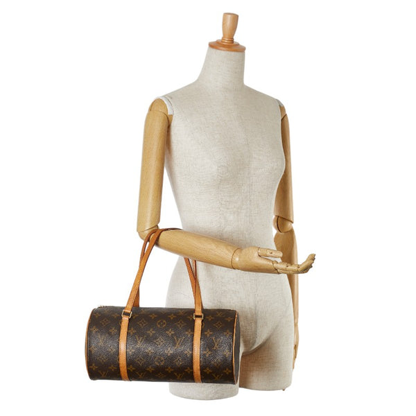 ルイ ヴィトン モノグラム パピヨン30 ハンドバッグ M51385 ブラウン PVC レザー レディース LOUIS VUITTON 【中古】