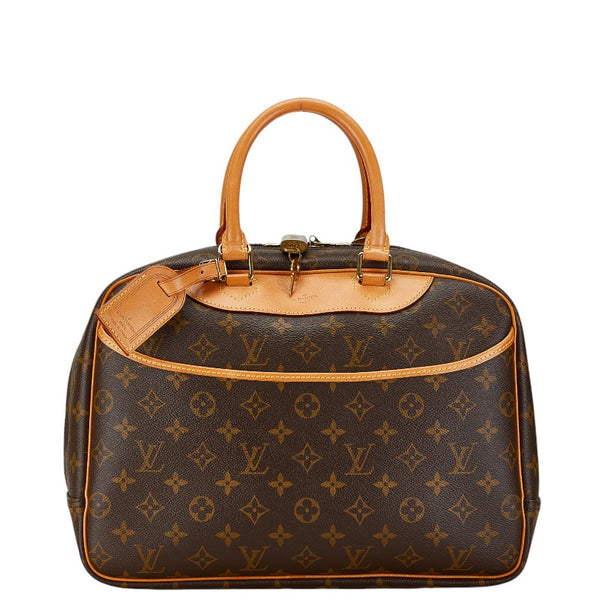 ルイ ヴィトン モノグラム ドーヴィル ハンドバッグ M47270 ブラウン PVC レザー レディース LOUIS VUITTON 【中古】