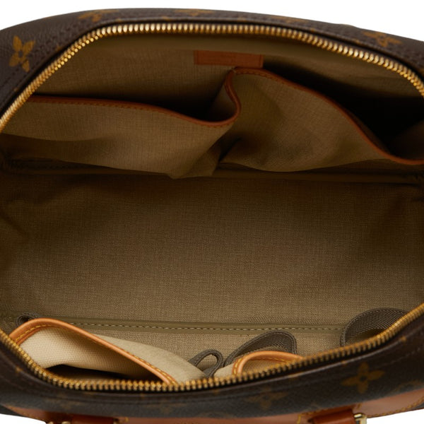 ルイ ヴィトン モノグラム ドーヴィル ハンドバッグ M47270 ブラウン PVC レザー レディース LOUIS VUITTON 【中古】