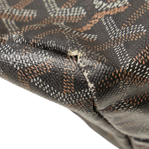 ゴヤール サンルイPM トートバッグ ブラウン ブラック PVC レザー レディース GOYARD 【中古】