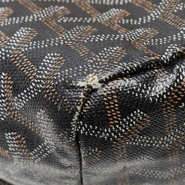 ゴヤール サンルイPM トートバッグ ブラウン ブラック PVC レザー レディース GOYARD 【中古】