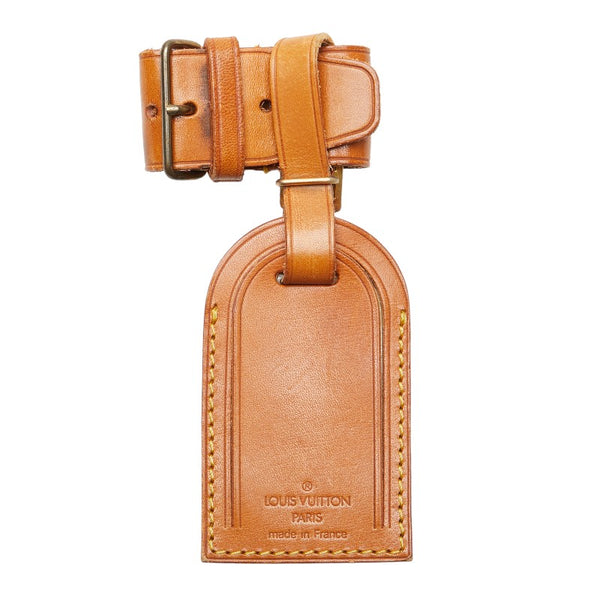 ルイ ヴィトン ポワニエ ネームタグ 2点セット ベージュ レザー レディース LOUIS VUITTON 【中古】