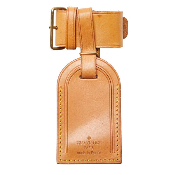 ルイ ヴィトン ポワニエ ネームタグ 2点セット ベージュ レザー レディース LOUIS VUITTON 【中古】
