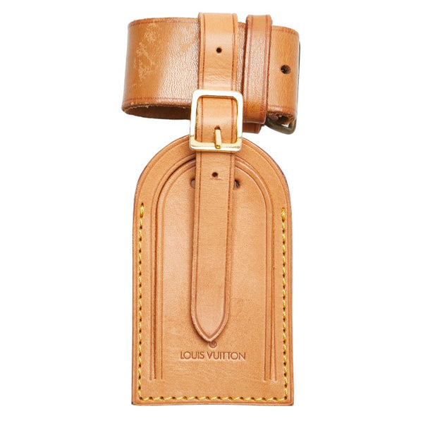 ルイ ヴィトン ポワニエ ネームタグ 2点セット ベージュ レザー レディース LOUIS VUITTON 【中古】