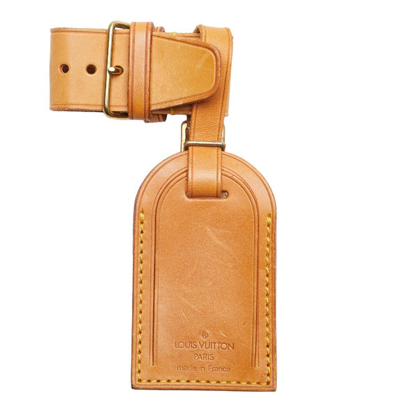 ルイ ヴィトン ポワニエ ネームタグ 2点セット ベージュ レザー レディース LOUIS VUITTON 【中古】