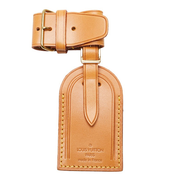 ルイ ヴィトン ポワニエ ネームタグ 2点セット ベージュ レザー レディース LOUIS VUITTON 【中古】