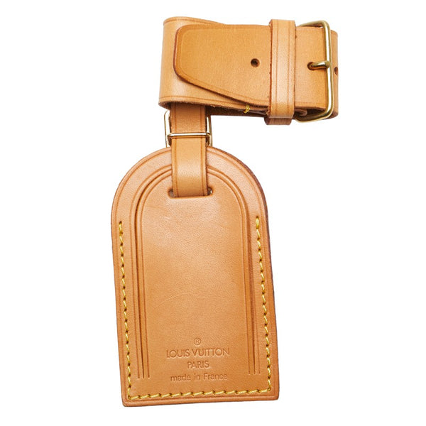 ルイ ヴィトン ポワニエ ネームタグ 2点セット ベージュ レザー レディース LOUIS VUITTON 【中古】