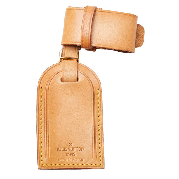ルイ ヴィトン ポワニエ ネームタグ 2点セット ベージュ レザー レディース LOUIS VUITTON 【中古】