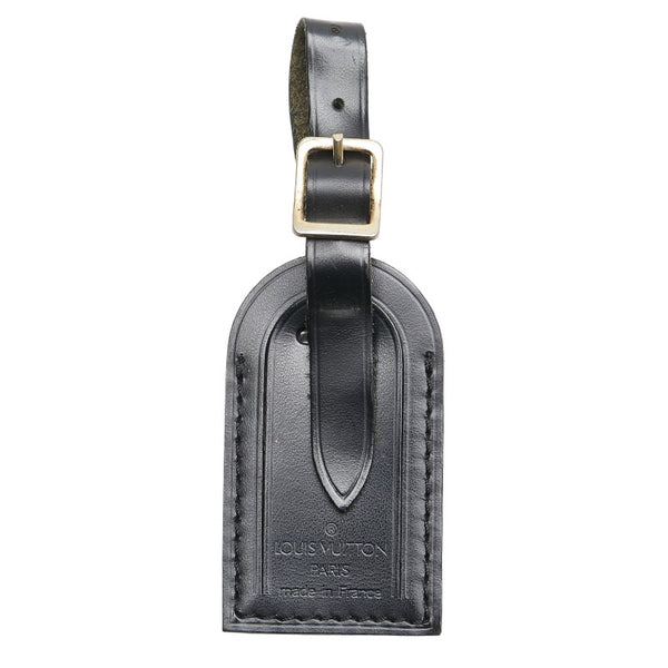 ルイ ヴィトン ネームタグ 2点セット ブラック レザー レディース LOUIS VUITTON 【中古】