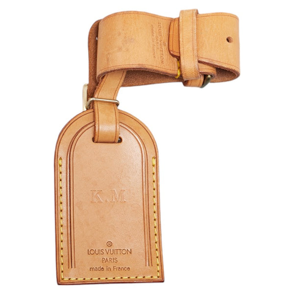 ルイ ヴィトン ポワニエ ネームタグ 10点セット ベージュ レザー レディース LOUIS VUITTON 【中古】