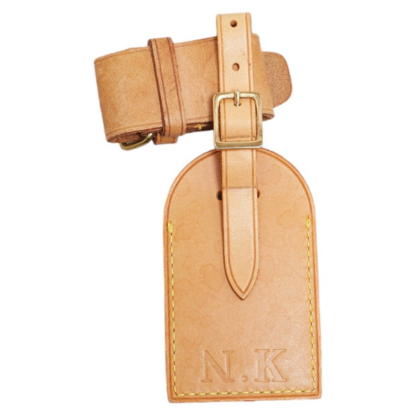 ルイ ヴィトン ポワニエ ネームタグ 10点セット ベージュ レザー レディース LOUIS VUITTON 【中古】