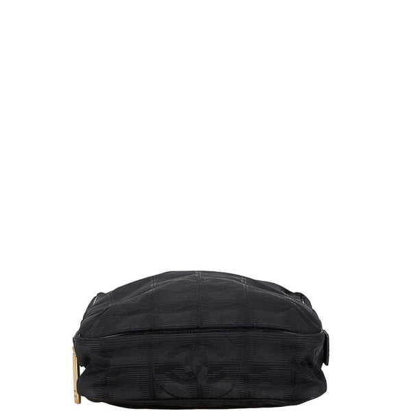 シャネル ニュートラベルライン ショルダーバッグ ブラック ナイロン レザー レディース CHANEL 【中古】
