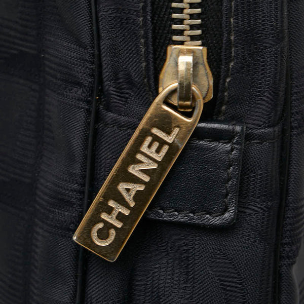 シャネル ニュートラベルライン ショルダーバッグ ブラック ナイロン レザー レディース CHANEL 【中古】