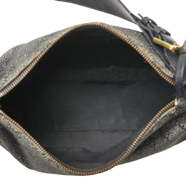 グッチ GGキャンバス ワン ショルダーバッグ 92706 ブラック キャンバス レザー レディース GUCCI 【中古】