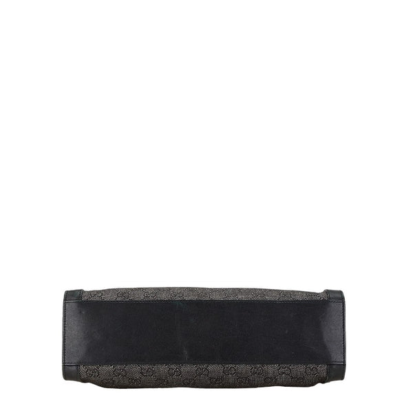 グッチ GGキャンバス ワン ショルダーバッグ 92706 ブラック キャンバス レザー レディース GUCCI 【中古】