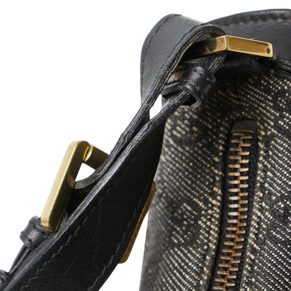 グッチ GGキャンバス ワン ショルダーバッグ 92706 ブラック キャンバス レザー レディース GUCCI 【中古】