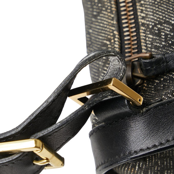 グッチ GGキャンバス ワン ショルダーバッグ 92706 ブラック キャンバス レザー レディース GUCCI 【中古】