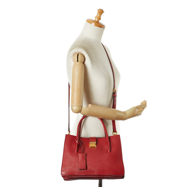 ミュウミュウ ハンドバッグ ショルダーバッグ 2WAY レッド レザー レディース MIUMIU 【中古】