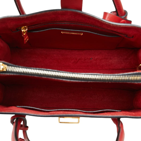 ミュウミュウ ハンドバッグ ショルダーバッグ 2WAY レッド レザー レディース MIUMIU 【中古】