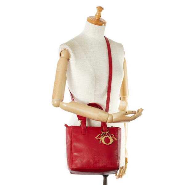 ディオール ハンドバッグ ショルダーバッグ 2WAY レッド レザー レディース Dior 【中古】