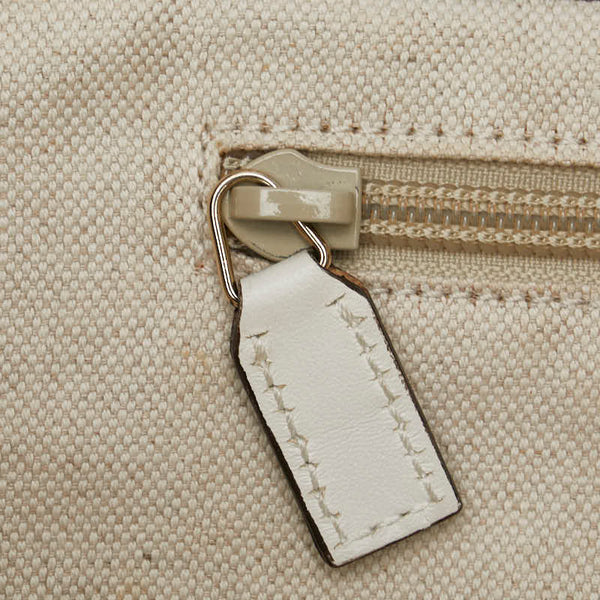 グッチ ハート モチーフ ハンドバッグ トートバッグ 282439 ネイビー ホワイト レッド キャンバス レザー レディース GUCCI 【中古】