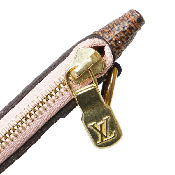 ルイ ヴィトン ダミエ ポーチ ブラウン ローズバレリーヌ PVC レディース LOUIS VUITTON 【中古】