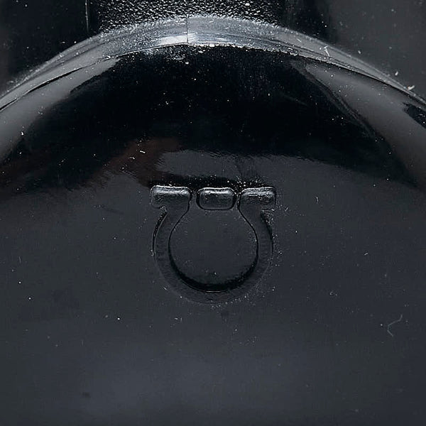 サルヴァトーレフェラガモ ヴァラリボン レイン ブーツ ブラック エナメル レディース Salvatore Ferragamo 【中古】