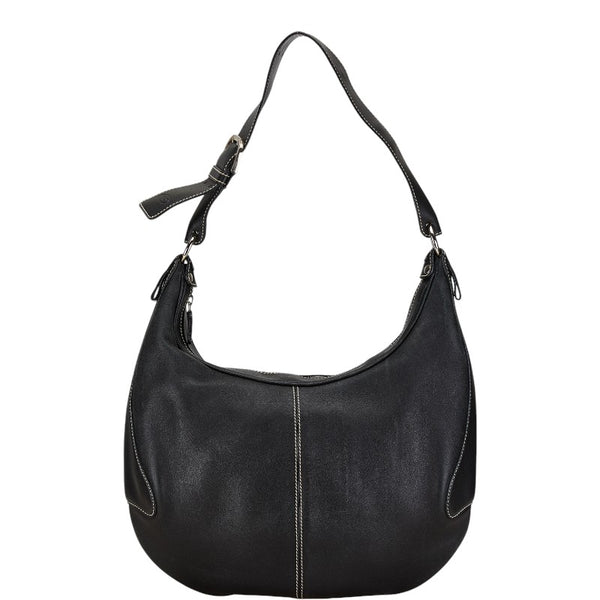 トッズ ワンショルダーバッグ ブラック レザー レディース TOD’S 【中古】