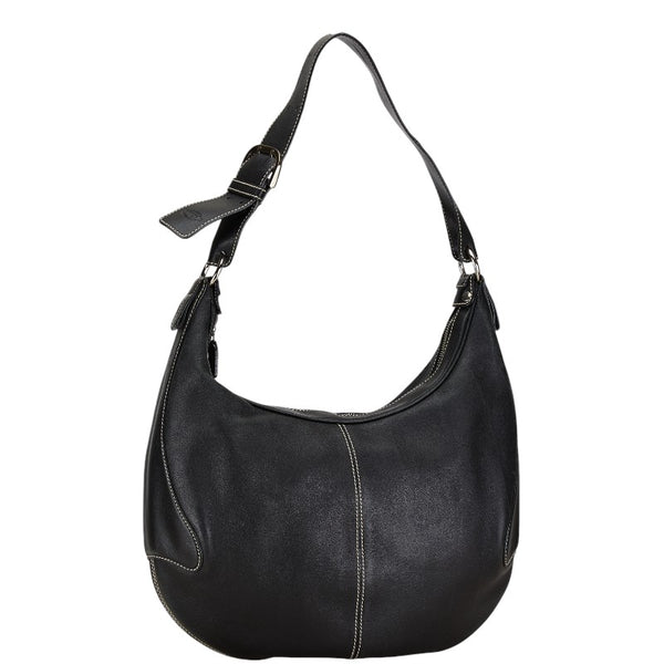 トッズ ワンショルダーバッグ ブラック レザー レディース TOD’S 【中古】