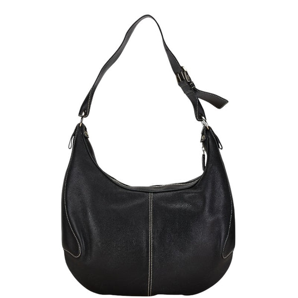 トッズ ワンショルダーバッグ ブラック レザー レディース TOD’S 【中古】