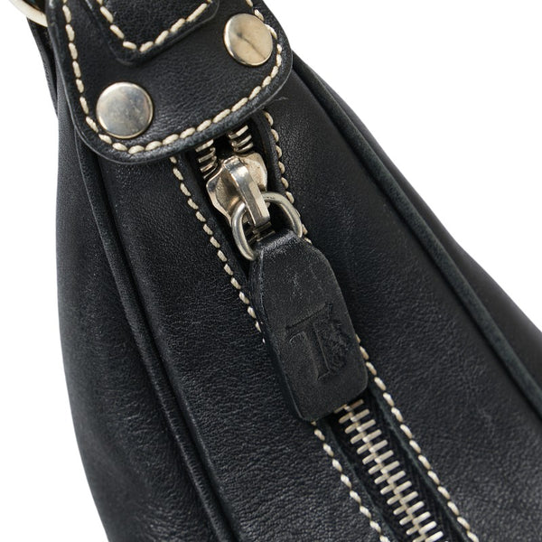 トッズ ワンショルダーバッグ ブラック レザー レディース TOD’S 【中古】
