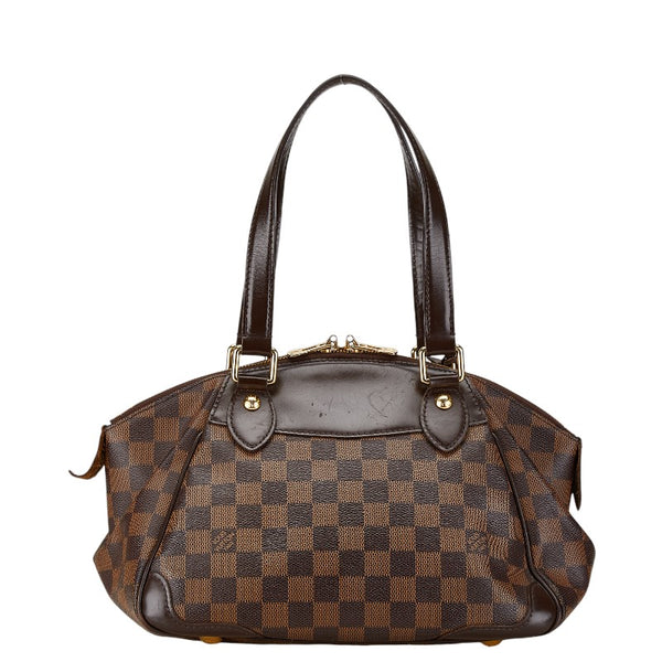 ルイ ヴィトン ダミエ ヴェローナPM ハンドバッグ N41117　 ブラウン PVC レザー レディース LOUIS VUITTON 【中古】