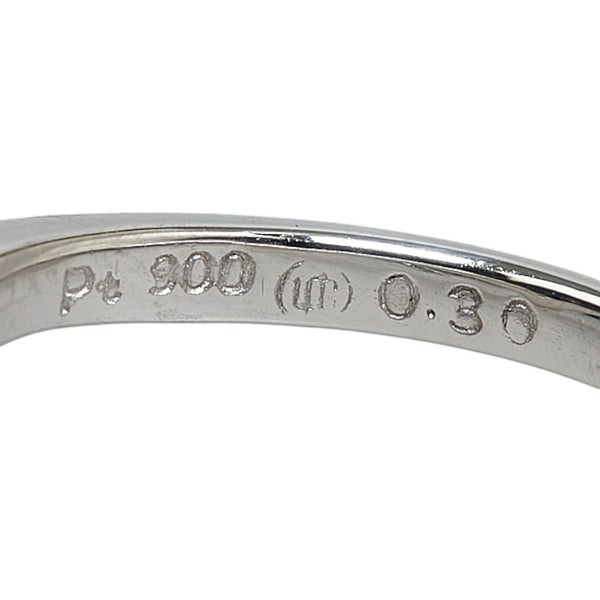 Pt900 プラチナ ダイヤ0.30ct ラインストーン リング 指輪 レディース 9号 【中古】