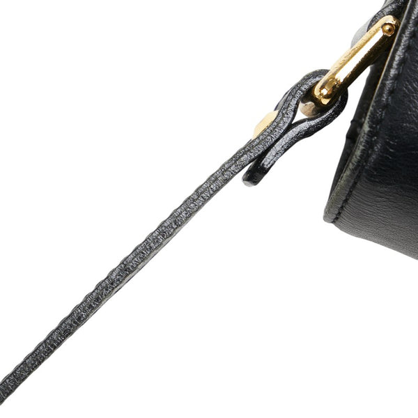 サンローラン YSLロゴ カサンドラ 斜め掛け ショルダーバッグ ブラック レザー レディース SAINT LAURENT 【中古】